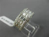 WIDE 1.58CT ROUND & BAGUETTE DIAMOND 18K WHITE GOLD 3D SEMI ROW ANNIVERSARY RING