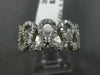 ESTATE WIDE .67CT DIAMOND 14KT WHITE GOLD 3D MULTI WAVE SEMI ETERNITY FUN RING