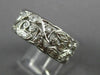 ESTATE WIDE 1.0CT DIAMOND PLATINUM 3D FILIGREE ETERNITY WEDDING ANNIVERSARY RING