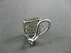 ESTATE LARGE 1.50CT PRINCESS CUT DIAMOND 14KT WHITE GOLD CLIP ON EARRINGS #14984