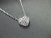 ESTATE .35CT DIAMOND 14K WHITE GOLD PAVE HEART PENDANT F/G VVS  BEAUTIFUL!#21944