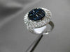 ESTATE LARGE 2.29CT DIAMOND & SAPPHIRE 18KT WHITE GOLD 3D FILIGREE CIRCULAR RING