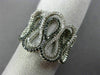 WIDE 1.0CT WHITE & BLACK DIAMOND 14KT WHITE GOLD INFINITY LOVE ANNIVERSARY RING