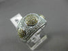 ESTATE WIDE 1.28CT DIAMOND 18KT WHITE & YELLOW GOLD 3D PAVE ETOILE FUN RING
