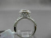 ESTATE 1.15CT DIAMOND 18KT WHITE GOLD 3D HALO CLUSTER PROMISE ENGAGEMENT RING