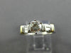 ESTATE .97CT DIAMOND PLATINUM & 18KT YELLOW GOLD CLASSIC ENGAGEMENT RING #25518