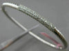 ESTATE .82CT DIAMOND 14KT WHITE GOLD 3D PAVE ROPE DESIGN BANGLE BRACELET