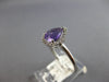1.07CT DIAMOND & AAA AMETHYST 14KT WHITE GOLD PEAR SHAPE & ROUND FRIENDSHIP RING