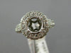 WIDE .80CT DIAMOND 14K WHITE GOLD DOUBLE HALO SEMI MOUNT ENGAGEMENT RING #1037
