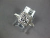 ESTATE .75CT DIAMOND 14KT WHITE GOLD ROUND CLUSTER SQUARE HALO OCTAGON FUN RING
