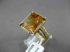 ESTATE LARGE 5.76CT DIAMOND & AAA CITRINE 14KT YELLOW GOLD 3D HALO FILIGREE RING