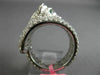 ESTATE LARGE 4.68CT DIAMOND & AAA EMERALD 18KT WHITE GOLD PAVE PANTHER FUN RING