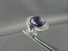 ESTATE WIDE 27MM 18KT WHITE 19.44CT AAA AMETHYST & DIAMONDS GOLD RING