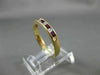 ESTATE .55CT DIAMOND & AAA RUBY 14KT YELLOW GOLD WEDDING BAND RING 3mm #19671