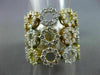 ESTATE LARGE 2.98CT DIAMOND 18KT TRI COLOR GOLD 3D OPEN CIRCLE FLEXIBLE FUN RING