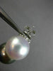 EXTRA LARGE .28CT DIAMOND AAA SOUTH SEA & TAHITIAN PEARLS 18KT GOLD 3D EARRINGS