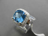 ESTATE WIDE 4.75CTW DIAMOND & AAA BLUE TOPAZ 14KT WHITE GOLD 3D SQUARE HALO RING