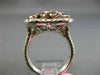 ESTATE LARGE 2.52CT WHITE & PINK DIAMOND 18KT 2 TONE GOLD HEART SHAPE LOVE RING