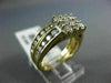 LARGE 1.54CT ROUND DIAMOND & AAA SAPPHIRE 14K YELLOW GOLD 3D ENGAGEMENT RING SET