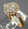ESTATE WIDE .49CT DIAMOND 18KT ROSE GOLD 3D CLUSTER ROUND HALO FRIENDSHIP RING