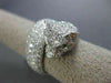 ESTATE LARGE 4.68CT DIAMOND & AAA EMERALD 18KT WHITE GOLD PAVE PANTHER FUN RING