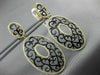 ESTATE EXTRA LARGE 1.20CT DIAMOND 14KT TWO TONE GOLD FILIGREE HANGING EARRINGS