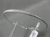 ESTATE .32CT DIAMOND 14K WHITE GOLD 3D CLASSIC PAVE TWO ROW LOVE BANGLE BRACELET
