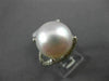 ESTATE LARGE .90CT DIAMOND & AAA SOUTH SEA PEARL 18KT WHITE GOLD ENGAGEMENT RING