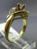ESTATE 1.28CT DIAMOND 14K YELLOW GOLD 3D SOLITAIRE INFINITY ENGAGEMENT RING #750
