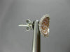 LARGE 2.16CT WHITE & PINK DIAMOND 18KT WHITE & ROSE GOLD OVAL HALO STUD EARRINGS