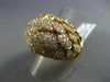 ESTATE LARGE 3.76CT ROUND DIAMOND 18KT ROSE GOLD 3D MULTI SHELL CLUSTER FUN RING