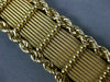ANTIQUE WIDE AND LONG 14KT YELLOW GOLD 3D ROPE CLASSIC WEAVE MESH BRACELET #1924
