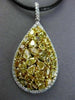 EXTRA LARGE 4.62CT WHITE & INTENSE YELLOW DIAMOND 18K TWO TONE GOLD LOVE PENDANT