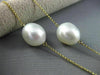ESTATE LARGE .90CT DIAMOND 14KT YELLOW GOLD SOUTH SEA PEARL BY THE YARD NECKLACE