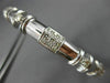 ESTATE WIDE 2.25CT DIAMOND 18KT WHITE GOLD 3D SQUARE BANGLE BRACELET #21905