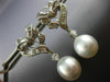 ESTATE LARGE 1.28CT DIAMOND & AAA SOUTH SEA PEARL 18KT WHITE GOLD HEART EARRINGS