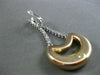 ESTATE 1.20CT DIAMOND 14KT WHITE & YELLOW GOLD 3D ETOILE MOON HANGING EARRINGS