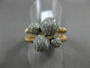 ESTATE LARGE 1.22CT ROUND DIAMOND 18KT 2 TONE GOLD 3D PAVE MULTI DOME MESH RING