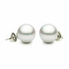 ESTATE AAA 10MM SOUTH SEA PEARL 14KT WHITE GOLD CLASSIC SOLITAIRE STUD EARRINGS