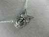 ESTATE .15CT DIAMOND 14K WHITE GOLD 3D DANCING DIAMOND XO FLOATING LOVE NECKLACE