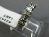 ESTATE .54CT ROUND & BAGUETTE DIAMOND 14KT WHITE GOLD 3D ANNIVERSARY RING #22477