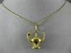 ANTIQUE 18KT YELLOW GOLD 3D CLASSIC GENIE LAMP FILIGREE FLOATING PENDANT #21865