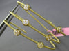 ESTATE WIDE .73CT DIAMOND 14KT YELLOW GOLD FLOWER FLEXIBLE SNAKE BANGLE BRACELET
