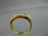 ESTATE .46CT DIAMOND 14KT TWO TONE GOLD 3D CHANEL ANNIVERSARY WEDDING RING #1312