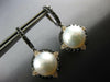 1.64CT WHITE & BLACK DIAMOND & SOUTH SEA PEARL 18KT BLACK GOLD HANGING EARRINGS