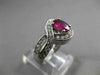 ESTATE WIDE 1.42CT DIAMOND & RUBY 14K WHITE GOLD INFINITY ENGAGEMENT RING #19590