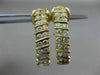 ESTATE LARGE 1.36CT DIAMOND 14KT YELLOW GOLD TWO ROW UMBRELLA HANGING EARRINGS
