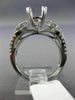 ESTATE .79CT DIAMOND 14KT WHITE GOLD 6 PRONG FILIGREE SEMI MOUNT ENGAGEMENT RING