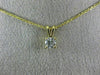 ESTATE .30CT ROUND DIAMOND 14KT YELLOW GOLD 3D CLASSIC HANGING PENDANT #15767