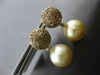 LARGE 2.21CT MOCHA DIAMOND & AAA GOLDEN SOUTH SEA PEARL 18KT ROSE GOLD EARRINGS